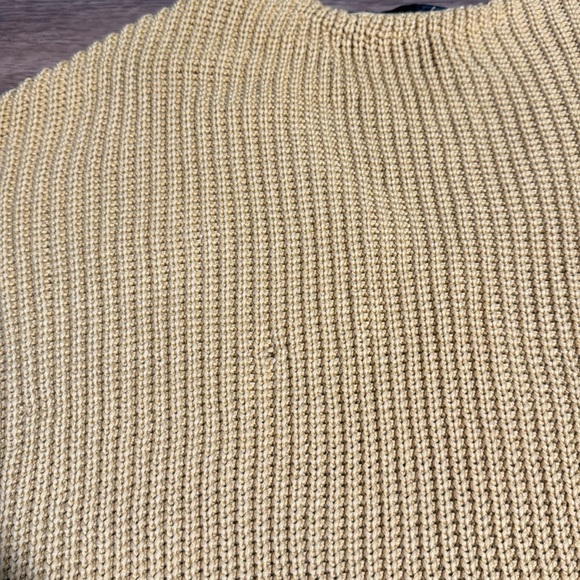 Jenni Kayne Fisherman Organic Cotton Cabin Blend Sweater Large Mustard $325 Love - Picture 8 of 11